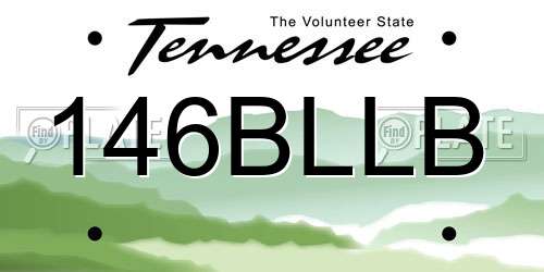146BLLB Tennessee License Plate