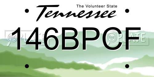 146BPCF Tennessee License Plate
