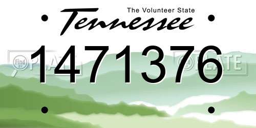 1471376 Tennessee License Plate