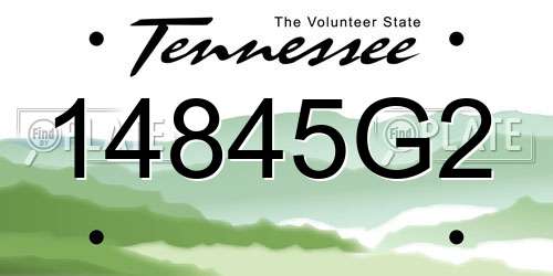 14845G2 Tennessee License Plate