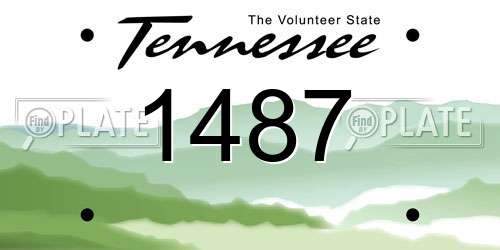 1487 Tennessee License Plate