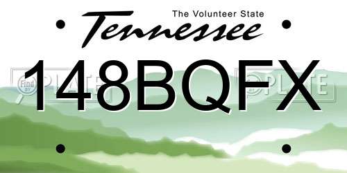 148BQFX Tennessee License Plate
