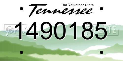 1490185 Tennessee License Plate