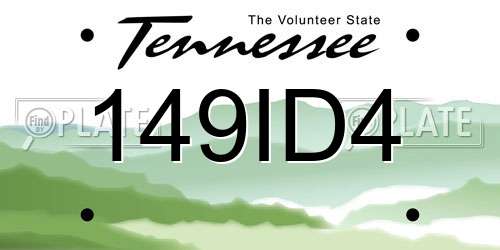149ID4 Tennessee License Plate