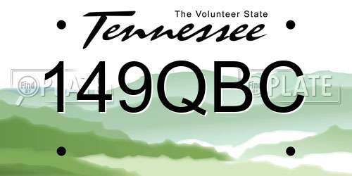 149QBC Tennessee License Plate