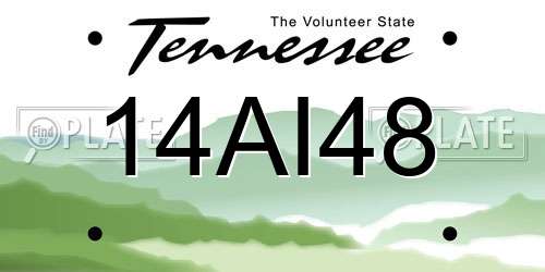 14AI48 Tennessee License Plate