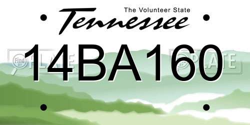 14BA160 Tennessee License Plate