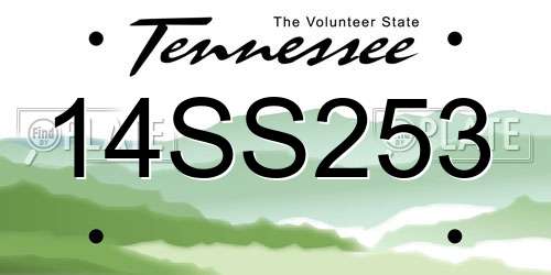 14SS253 Tennessee License Plate