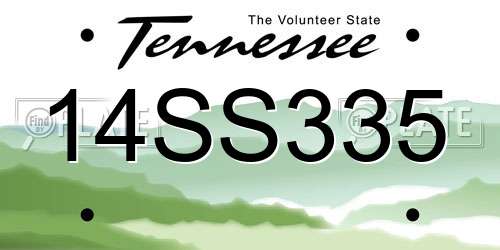 14SS335 Tennessee License Plate