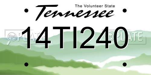 14TI240 Tennessee License Plate