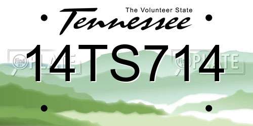 14TS714 Tennessee License Plate