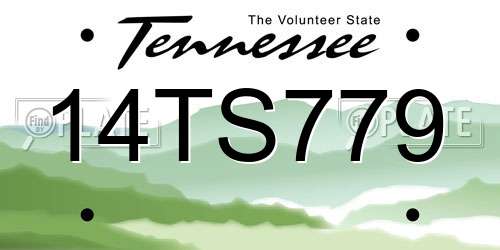 14TS779 Tennessee License Plate