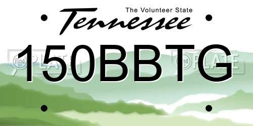 150BBTG Tennessee License Plate