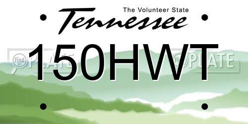150HWT Tennessee License Plate