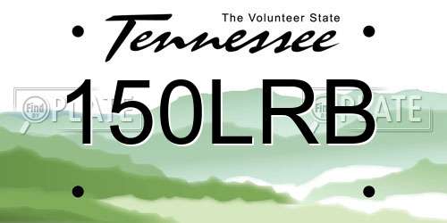 150LRB Tennessee License Plate