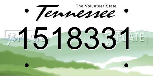1518331 Tennessee License Plate