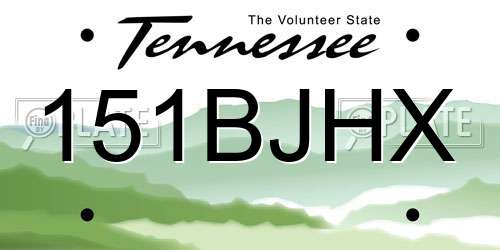 151BJHX Tennessee License Plate