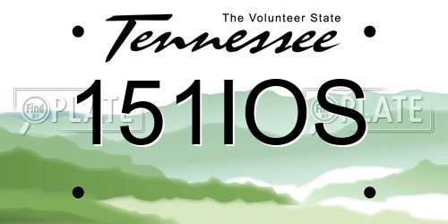 151IOS Tennessee License Plate