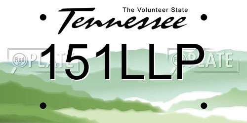 151LLP Tennessee License Plate
