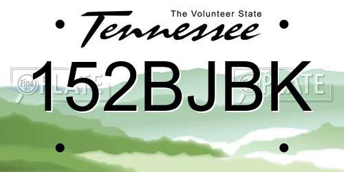 152BJBK Tennessee License Plate