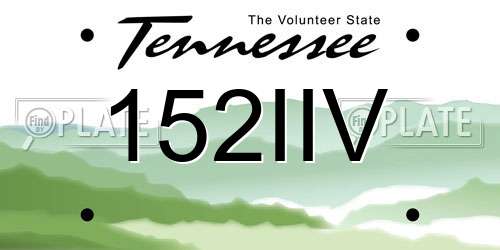 152IIV Tennessee License Plate