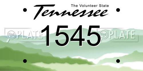 1545 Tennessee License Plate
