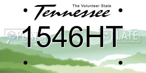 1546HT Tennessee License Plate