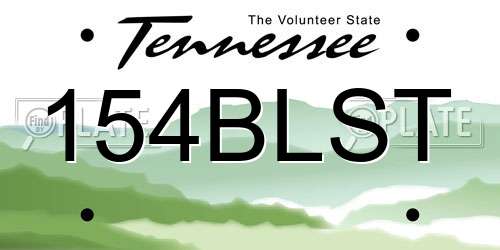 154BLST Tennessee License Plate