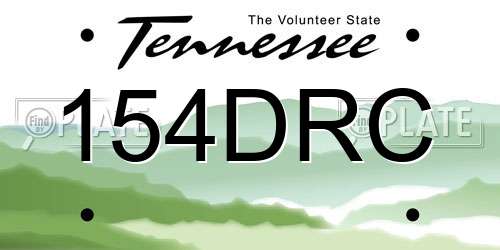 154DRC Tennessee License Plate