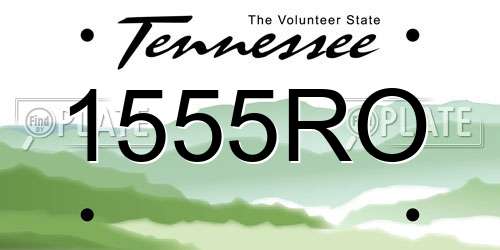 1555RO Tennessee License Plate