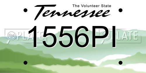 1556PI Tennessee License Plate
