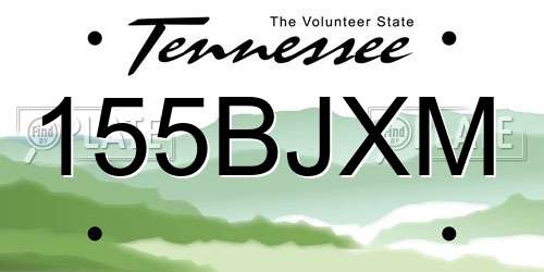 155BJXM Tennessee License Plate