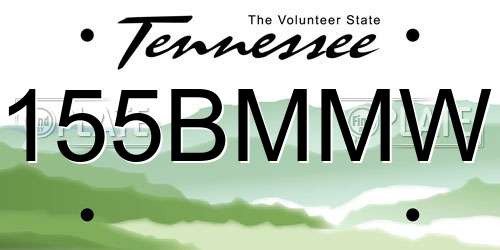155BMMW Tennessee License Plate