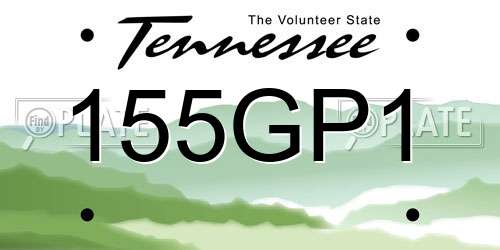 155GP1 Tennessee License Plate