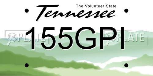 155GPI Tennessee License Plate