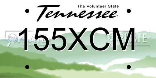 155XCM Tennessee License Plate