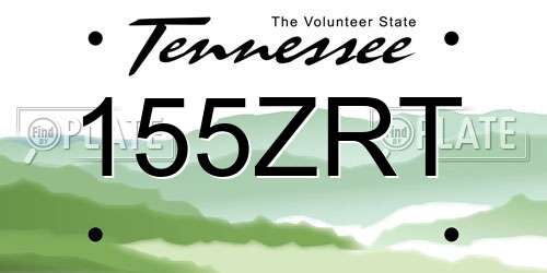 155ZRT Tennessee License Plate