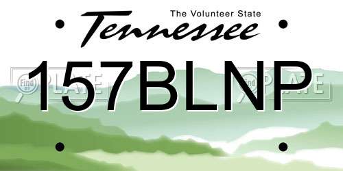 157BLNP Tennessee License Plate