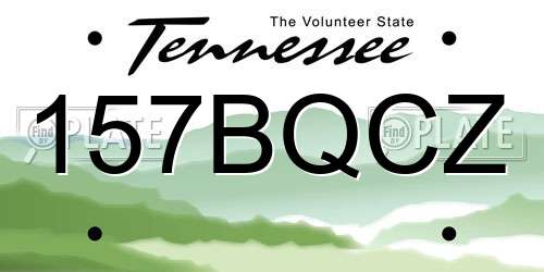 157BQCZ Tennessee License Plate