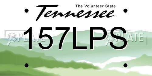 157LPS Tennessee License Plate