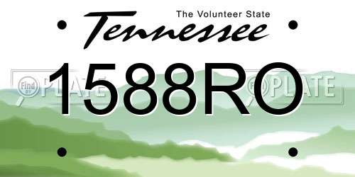 1588RO Tennessee License Plate