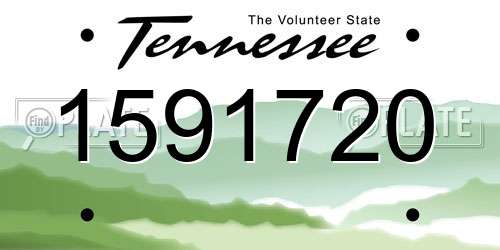 1591720 Tennessee License Plate