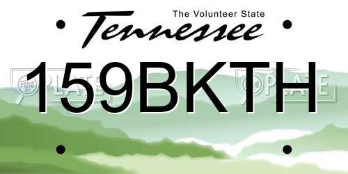 159BKTH Tennessee License Plate
