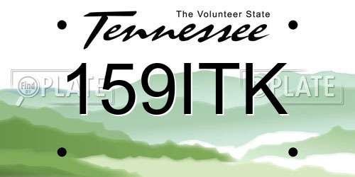 159ITK Tennessee License Plate
