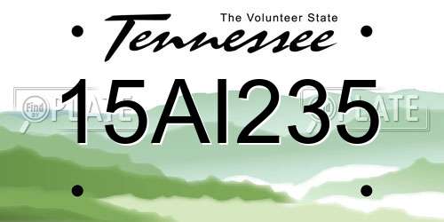 15AI235 Tennessee License Plate