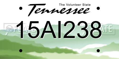 15AI238 Tennessee License Plate