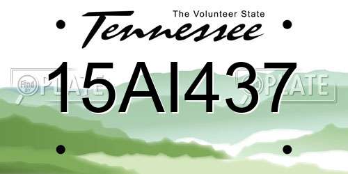 15AI437 Tennessee License Plate