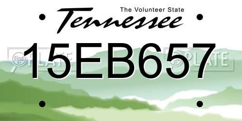 15EB657 Tennessee License Plate