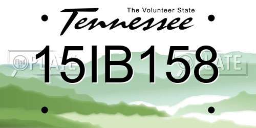 15IB158 Tennessee License Plate