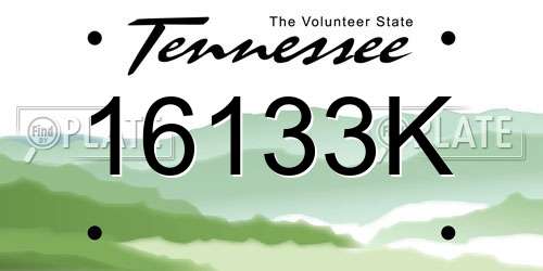 16133K Tennessee License Plate